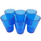 Kit com 10 Copos Boteco Brasil Azul 190 ml Poliestireno super resistente - Fábrica de Utilidades