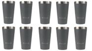 Kit com 10 Copos Térmicos Pullo Fun 480ML Cinza Kit com 10 Copos Térmicos Pullo Fun 480ML Cinza