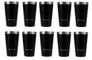 Kit com 10 Copos Térmicos Pullo Fun 480ML Preto Kit com 10 Copos Térmicos Pullo Fun 480ML Preto