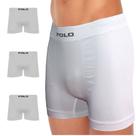 Kit com 10 Cuecas Box Polo Star Branca Masculina