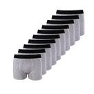Kit com 10 Cuecas Boxer Box Try Basics Algodão Cotton Lisa Básica Casual Moda Masculina
