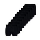 Kit com 10 Cuecas Boxer Box Try Basics Algodão Cotton Lisa Básica Casual Moda Masculina