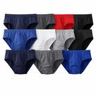 Kit com 10 Cuecas Slip em Algodão 30.1 Grosso e Resistente Cores Sortidas