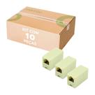 Kit com 10 Emendas RJ11 6x4 Vias - Extensão Ideal para Cabos de Telefone