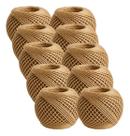 Kit com 10 Fio Cordão Barbante Rami 2mm Rolo 100g Sisal Aprox. 9mt