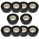 Kit Com 10 Fitas Isolantes Alta Fusão 20m Antichama Alta Temperatura Alta Tensão 20m x 19mm Isolação Fios Cabos Elétrico