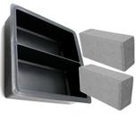 kit Com 10 Formas Plástica Dupla Para Bloquete Tijolinho Holandês 06cm - 20x10x06