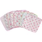 Kit Com 10 Fraldinha De Boca Estampada 33X33 cm Com Crochê