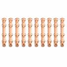 Kit com 10 Garras de Metal Rosé A5 com 4 Argolas Articuladas em D 25mm para Fichários Planners Cadernos e Agendas