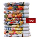 Kit Com 10 Guardanapos Pé De Galinha 45x65 Estampas Sortidas