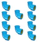 Kit Com 10 Joelho Soldável Bucha Latão 90 25mmx1/2 Azul Kit Com 10 Joelho Soldável Bucha Latão 90 25mmx1/2 Azul