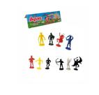 Kit com 10 Mini Boneco super heróis e vilões Apas