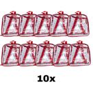 KIT COM 10 MINI mochila VERMELHA infantil transparente escola KIT COM 10 MINI mochila VERMELHA infantil transparente escola