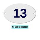 Kit Com 10 Números Oval PVC Numerador 1 ao 20 Kit Com 10 Números Oval PVC Numerador 1 ao 20