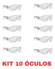 Kit com 10 Oculos De Proteção Visual Incolor Epi Bike Pesca Kit com 10 Oculos De Proteção Visual Incolor Epi Bike Pesca