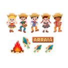 Kit com 10 Paineis de Festa Junina Luxo em EVA Com Arraiá Fogueira Balão Noivos e Caipirinhas Kit com 10 Paineis de Festa Junina Luxo em EVA Com Arraiá Fogueira Balão Noivos e Caipirinhas