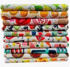 Kit com 10 - Panos De Prato - Copa - Atoalhado - Estampa - Sortido - Camesa - 35x55cm