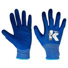 Kit com 10 Pares de Luva Algodão Palma Azul Látex G - KALIPSO