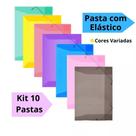 Kit com 10 Pastas Polipropileno com Elástico A4
