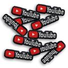 Kit Com 10 Patch Bordado YouTube Termocolante Aplique 8x2cm