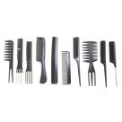 Kit Com 10 Pentes Escova Para Penteado Profissional Combo