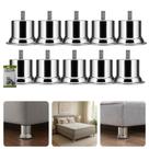Kit Com 10 Pés 5cm Rosca Máquina 5 16 Móveis Pesados Cama Box Concreto