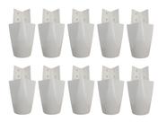 Kit com 10 Pés para Guarda Roupas Armários Roupeiros 7cm de Altura Branco Modelo Mari Plástico Ultra Resistente. Kit com 10 Pés para Guarda Roupas Armários Roupeiros 7cm de Altura Branco Modelo Mari Plástico Ultra Resistente.