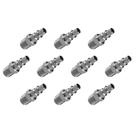 Kit com 10 pino conector para ar comprimido rosca macho 1/4 npt - hidraflux