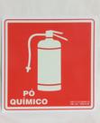 Kit com 10 placas de sinalização de Extintor de Pqs Pó Químico