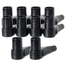 Kit com 10 PLug Conector XLR 90º Graus Cachimbo Macho Kit com 10 PLug Conector XLR 90º Graus Cachimbo Macho