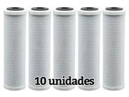 Kit Com 10 Refil Carbon Block Carvão Ativado 9 3/4 10