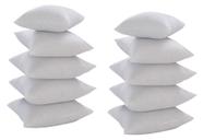 Kit Com 10 Refis De Almofada 55x55 Silicone Para Capas 50cm