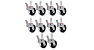 Kit Com 10 Rodízios Giratórios Com Freio Para Andaime - JST Kit Com 10 Rodízios Giratórios Com Freio Para Andaime - JST