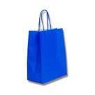 Kit com 10 Sacolas de Papel Azul 23,5x10x31,5cm com Alça