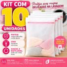 Kit com 10 sacos para lavagem de roupas Preserva tecidos delicados e previne a formação de bolinhas Kit com 10 sacos para lavagem de roupas Preserva tecidos delicados e previne a formação de bolinhas
