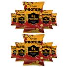 Kit com 10 salgadinho snack chips com 8g de proteína sabor churrasco topway 30g