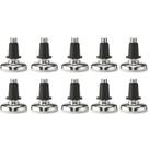 Kit com 10 Sapata Pé Nivelador Base 32mm Zincado