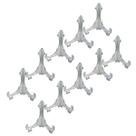 Kit com 10 Suportes Acrílico Transparente Para Prato 15cm