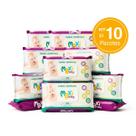 Kit com 10 Toalhas Lenços Umedecidos Hipoalergênico 100un Cada Maxi Baby Kit com 10 Toalhas Lenços Umedecidos Hipoalergênico 100un Cada Maxi Baby