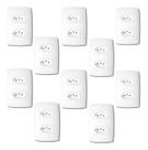 Kit Com 10 Tomada Dupla Home 20A com Placa Branca B.lux