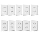 Kit Com 10 Tomadas Dupla Home 10a Com Placa Branca - B.lux