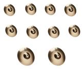 Kit Com 10 Un Prato 10 Mem Bronze Splash Bateria