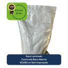 Kit Com 10 Un Saco Laminado Costurado Boca Aberta Branco 60x90cm Sem Impressão