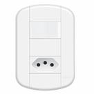 Kit com 10 Un tomada simples C/interuptor 2P+1T 10A Blanc+