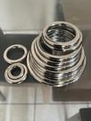Kit Com 10 unidades Argola Chata Inox 14,15,16,17,18,19,20,21,22,23,24,25,26,27 e 28