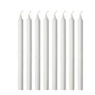 kit com 10 Velas brancas de parafina nº 10 altura 19,7 cm