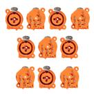 Kit com 10 x Conector Combo Profissional Laranja - Cirilo Cabos