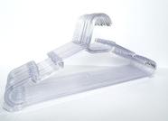 Kit com 100 Cabides Adulto Kombate Acrílico Cristal Achatado