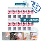 Kit com 100 Esponjas Mágicas Multiuso de Melamina - Limpa Tudo, Tira Ferrugem e Manchas em Sofá