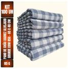 Kit Com 100 Pano De Chão Neves - Pesado 85 Gramas - Grande 65 X 40cm - Multiuso - Limpeza Geral